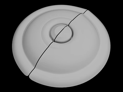 Modern Minimalist White Round Chandelier With Concentric Circles Sleek Design Ceiling Light 3d model
