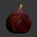 Fresh Red Fig Fruit With Smooth Skin On Dark Background