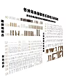 Editable line photo frame line gypsum line wood line skirting line combination ceiling corner line gypsum corner line decorative line 3d model