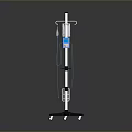 Modern Wheeled IV Stand With Metal Frame Tray And IV Bag Hooks