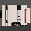 Modern Decorative Entrance Partition 3d model