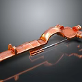 Shiny Copper Metal Part Featuring Curved Design And Cylindrical Projections On Flat Base
