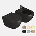 Modern Black Toilet With Sleek Design And Multiple Color Options For Bathrooms
