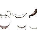 Diverse Hammock Styles With Stand And Hanging Designs In Multiple Colors And Patterns 3d model