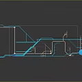 3D Model of Industrial Engineering Equipment with Piping System and Support Structure
