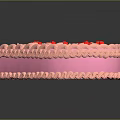 Heart Shaped Pink Cake With Smooth Frosting Flower Decorations And Cherries