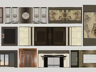 Gate metal courtyard door 3d model