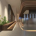 Modern Tea Shop Interior Design With Sleek Bar Counter And Cozy Seating