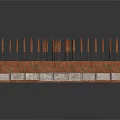 Precast Concrete Components With Steel Rebar Spikes And Grid Patterned Panel