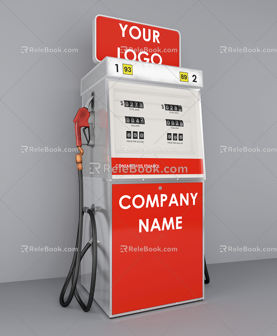 Modern tanker gas station self-service tanker 3d model