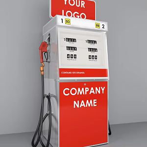Modern tanker gas station self-service tanker 3d model