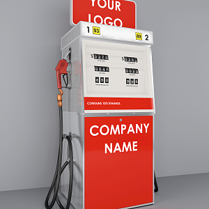 Modern tanker gas station self-service tanker 3d model