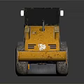 Yellow Ingersoll Rand Road Roller With Black Cabin And Rear Roller