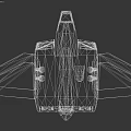 Sleek Modern Aircraft With Red And White Striped Wings And Orange Cockpit Design