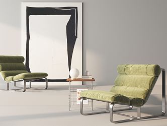 Modern leisure sofa combination single chair combination 3d model