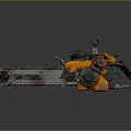 modern chainsaw handheld chainsaw weapon 3d model