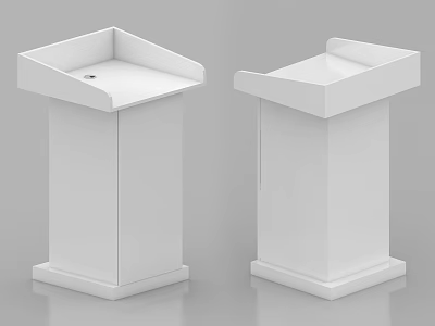 Conference Room Podiums With White Modern Design And Functional Simple Structure 3d model