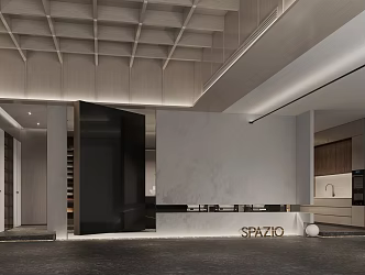 Modern Home Exhibition Hall 3d model