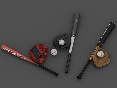 modern baseball bat 3d model