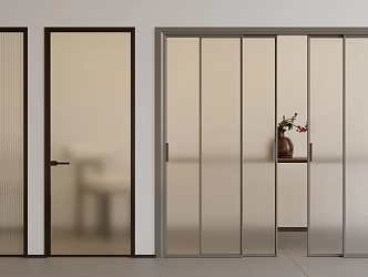 Changhong Glass Single Door Frosted Glass Door Kitchen Door Sliding Door Sliding Door Sliding Door Sliding Door 3d model