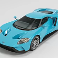 Blue Sports Car With Sleek Aerodynamic Design And Stylish Alloy Wheels