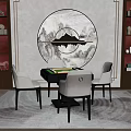 New Chinese Mahjong Table and Chair Mahjong Table 3d model