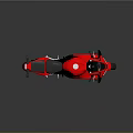 Red Sports Motorcycle With Sleek Modern Design Black Accents And Stylish Look
