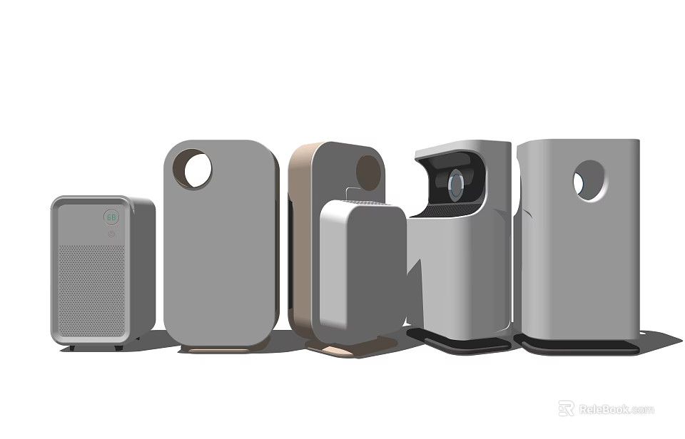 Modern Daily Household Appliances With Sleek Design And Various Styles 3d model 