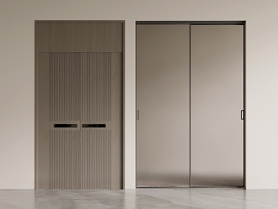 Opposition sliding door 3d model