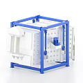 Industrial Plate And Frame Filter Press Equipment With Blue Frame And White Plates