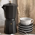 Elegant Kitchen Utensils Featuring Wooden Cutting Boards Coffee Brewers Mugs Spice Grinders And Dried Plants