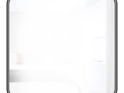 Contemporary Mirror With Sleek Black Frame For Modern Bedroom Interior Decor 3d model