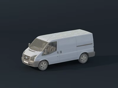 White Cargo Van With Modern Sleek Exterior Design For Commercial Use 3d model