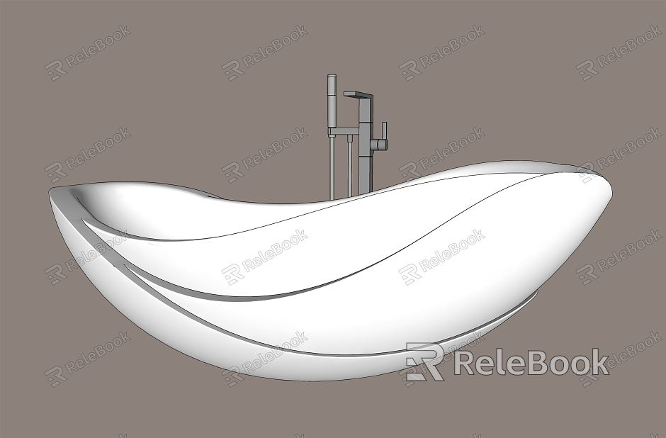 modern bathtub shaped bathtub model