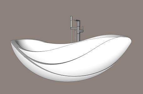 modern bathtub shaped bathtub 3d model