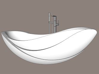 modern bathtub shaped bathtub 3d model