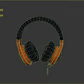 Ergonomic Gaming Headset With Over Ear Design Black And Orange Wired Connection