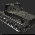 Vintage Military Tank With Long Cannon Turret Metal Tracks And Historical Design