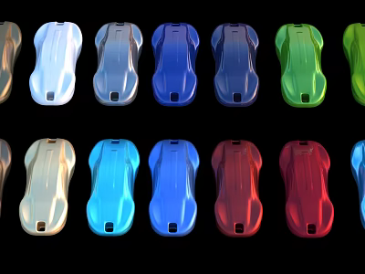 Colorful Model Car Toys In Various Shades Arranged For Display Collection 3d model