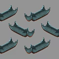 Traditional Chinese Roof Eaves With Curved Upturned Design Dark Tiles And Red Decorations
