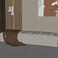 Modern sofa stool 3d model