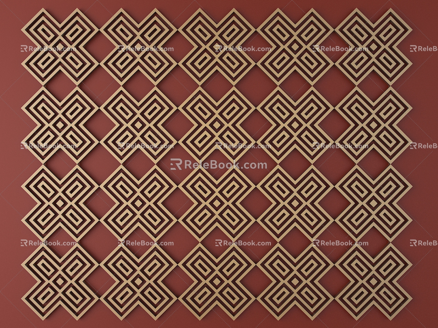 European-style Metal Carved European Pattern Hollow Carved Pattern 3d model