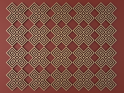 European-style Metal Carved European Pattern Hollow Carved Pattern 3d model