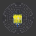 Modern Fashion Runway Stage With Blue Illuminated Geometric Lines And Futuristic Lighting Design
