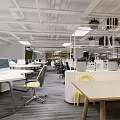 Well Lit Modern Open Office Space With Tidy Workstations Green Plants And Comfortable Chairs