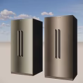Modern Black Double Door Refrigerators With Sleek Design For Home Kitchen