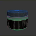 Practical Green Household Jar With Black Label And Gray Lid For Storage