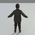 Male 3D Character Model With Rigged Pose And Historical Costume Details