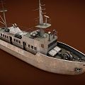 Industrial LOFT Ship Old Rusty Abandoned Ship 3d model