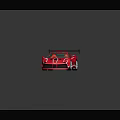 Sleek Red Sports Car With Black Stripes And Rear Spoiler Design